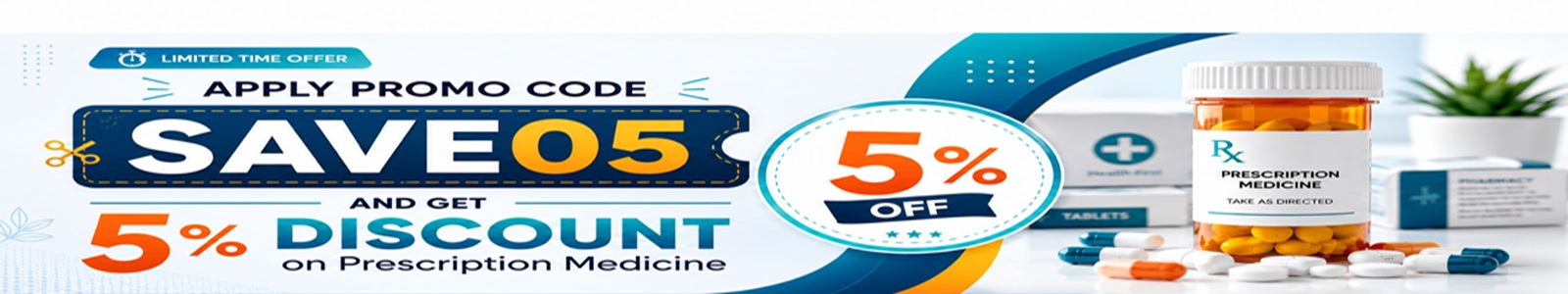 “Apply Promo Code SAVE05 and get 5% discount on prescription medicines at Micylmeds online pharmacy”