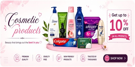Buy cosmetic products, skincare, personal care and FMCG essentials online with up to 10% discount at Micylmeds