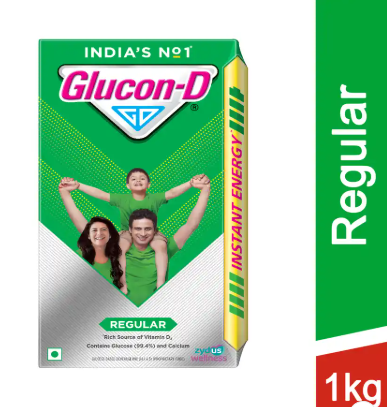 Glucon-D with Glucose, Calcium, Vitamin C & Sucrose | Nutrition Booster Regular